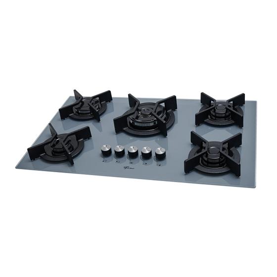 Imagem de Fogão Cooktop Fischer 5q Tc Infinity Gás Mesa Vidro Eiger