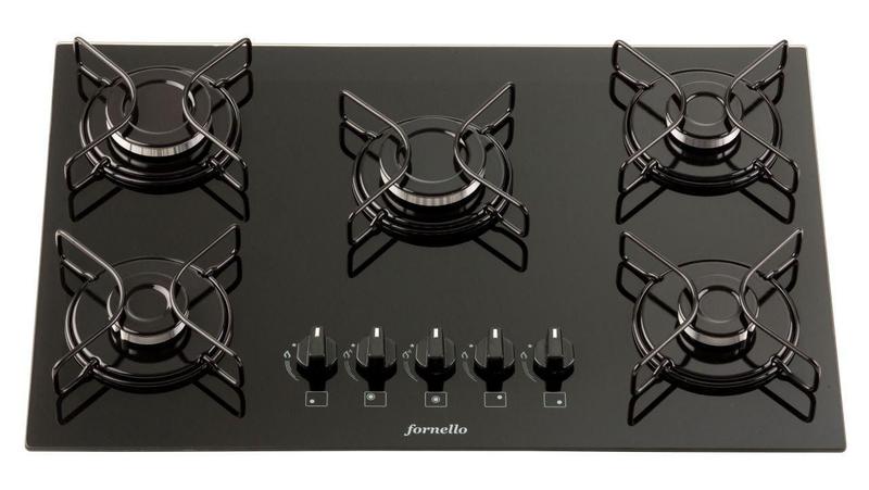 Imagem de Fogão Cooktop Fornello 5 Bocas Preto A Gás