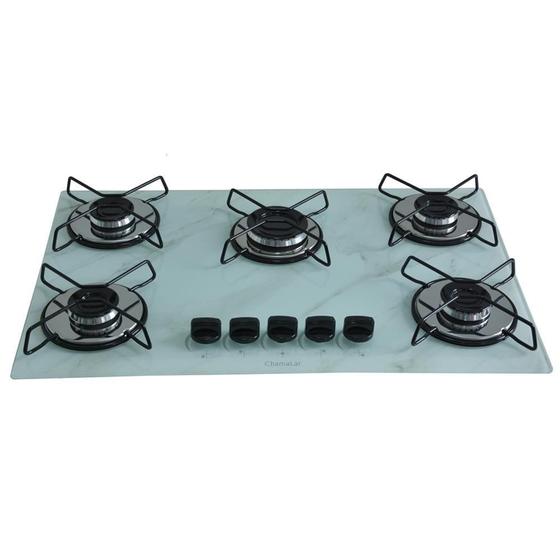 Imagem de Fogão Cooktop Gás 5 Bocas Ultra Chama 127v/220v Branco