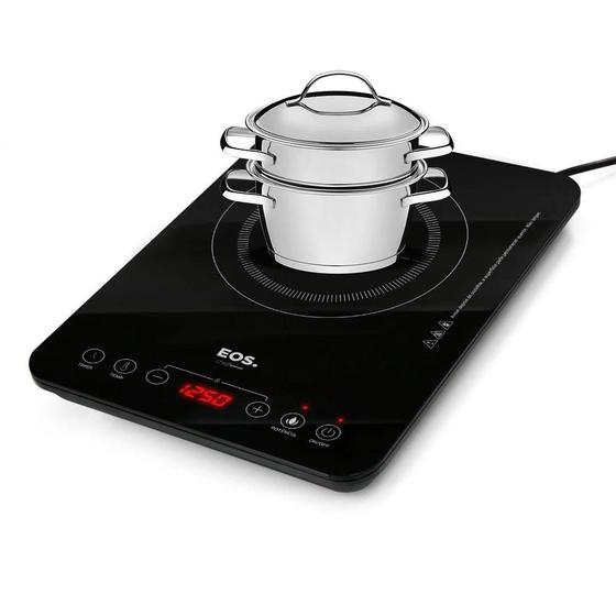 Fogão Cooktop Indução 1 Boca Elétrico Eci01pp 127V E Caçarola