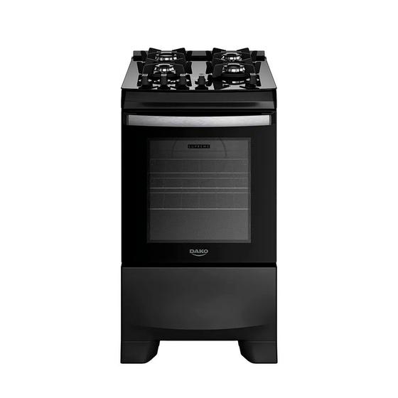 Fogão Dako Supreme Glass 4 Bocas com Mesa de Vidro Imagem de Fogão Dako Supreme Glass 4 Bocas com Mesa de Vidro