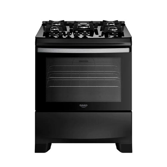 Fogão Dako Supreme Glass 5 Bocas com Mesa de Vidro e Tripla Chama Imagem de Fogão Dako Supreme Glass 5 Bocas com Mesa de Vidro e Tripla Chama