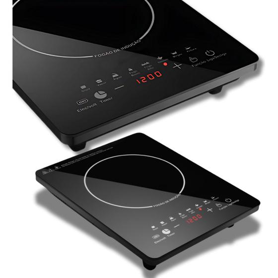 Fogão de Indução Portátil Cooktop Vitroceramico Elétrica Magnética ...