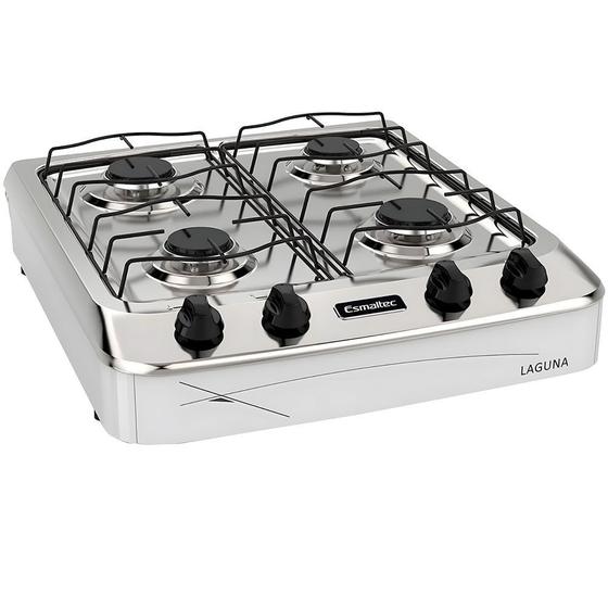 Fogão de Mesa Esmaltec Laguna 4 Bocas 4027 Menor preço em Fogão de Mesa Esmaltec Laguna 4 Bocas 4027