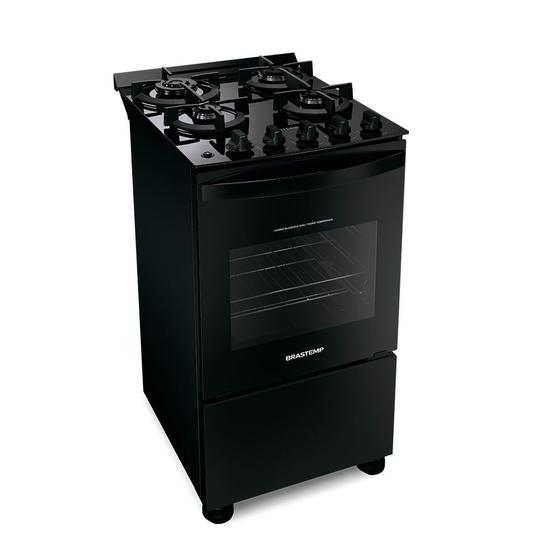 Fogão de Piso 4 Bocas Mesa de Vidro Brastemp BFO4VAE Preto Bivolt Menor preço em Fogão de Piso 4 Bocas Mesa de Vidro Brastemp BFO4VAE Preto Bivolt