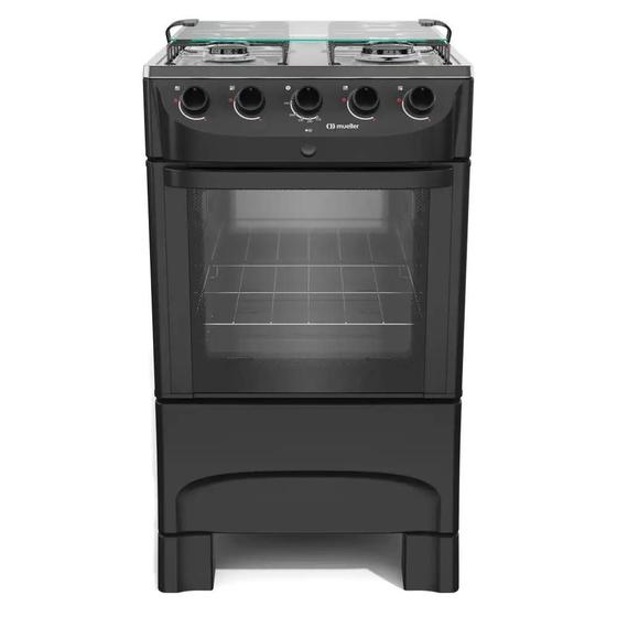 Imagem de Fogão de Piso 4 Bocas Mesa Inox MFI4BB Mueller Preto Bivolt