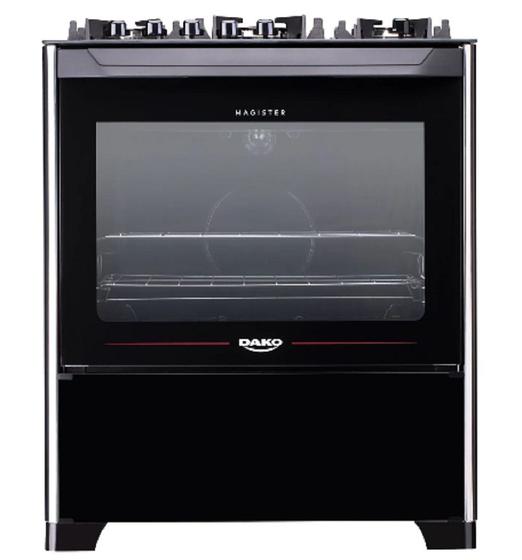 Imagem de Fogão de Piso Dako 5 Bocas Magister com Mesa de Vidro Preto