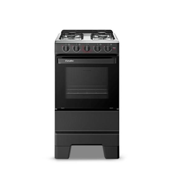 Imagem de Fogão de Piso Esmaltec 4 Bocas com Acendimento Manual Preto Ideal Pop