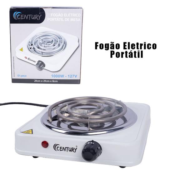 Fogão Elétrico 1 Boca De Mesa Portátil Cooktop 127V 1000W Menor preço em Fogão Elétrico 1 Boca De Mesa Portátil Cooktop 127V 1000W