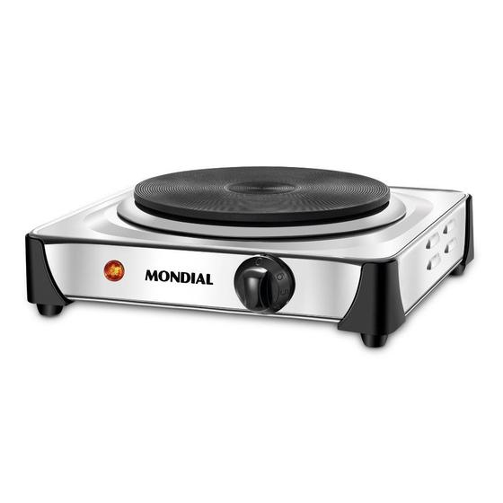 Cooktop 1 Bocas Mondial Inox - Fast Cook - Elétrico 110v - Fe04 Cooktop 1 Bocas Mondial Inox - Fast Cook - Elétrico 110v - Fe04
