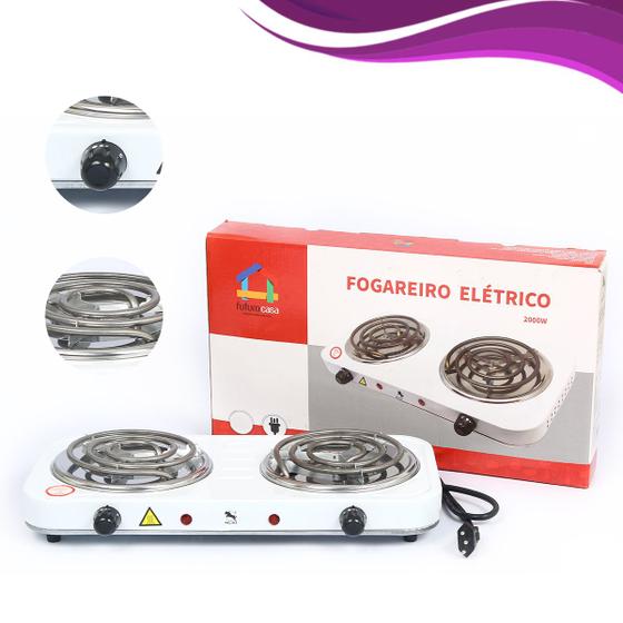 Fogão Elétrico 2 Bocas CookTop De Mesa Portátil 127v ou 220v Relinx