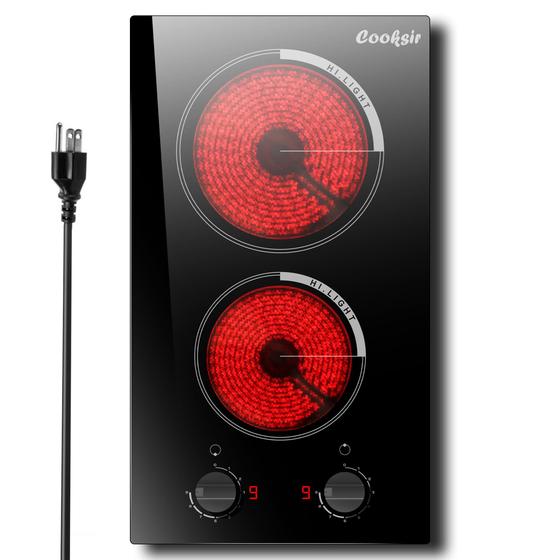 Imagem de Fogão Elétrico Cooksir 2 Queimadores 2000W - 12 Polegadas - 110V