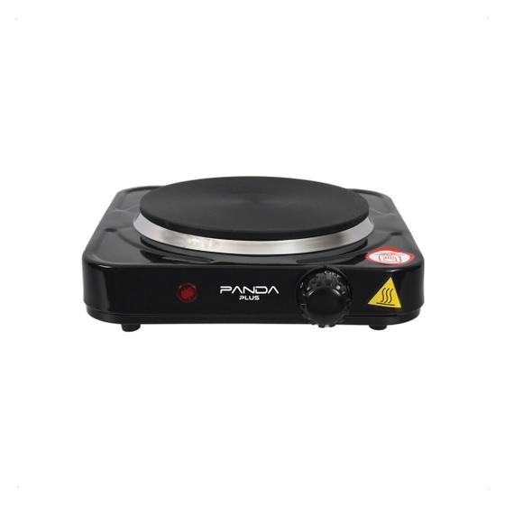Imagem de Fogão Elétrico Cooktop de Mesa 1 Boca 1000W, Design Moderno, Compacto e Portátil, Superfície de Fácil Limpeza, Controle de Temperatura Preto