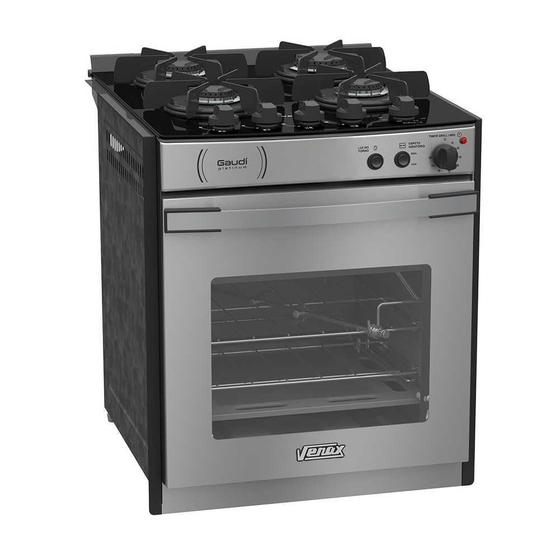 Fogao Elétrico de Embutir 4 Bocas a Gás Gaudi Platinum Vitreo Inox 220V ...
