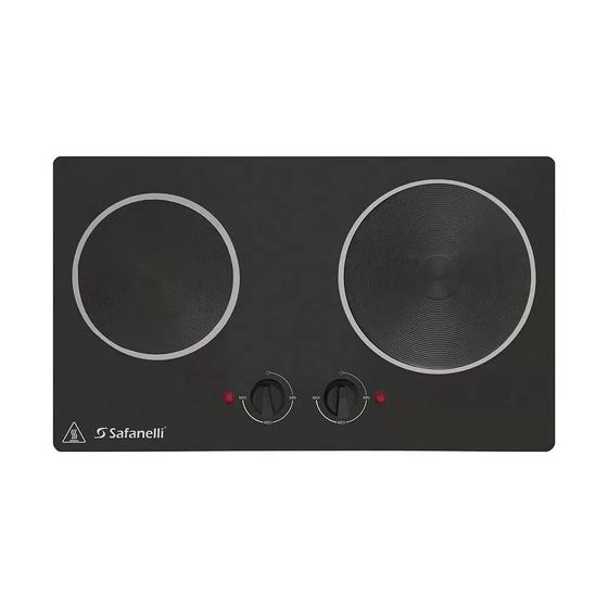 Fogão Elétrico de Embutir Safanelli 2 Bocas Gourmet Preto FGE127 127 Volts Menor preço em Fogão Elétrico de Embutir Safanelli 2 Bocas Gourmet Preto FGE127 127 Volts