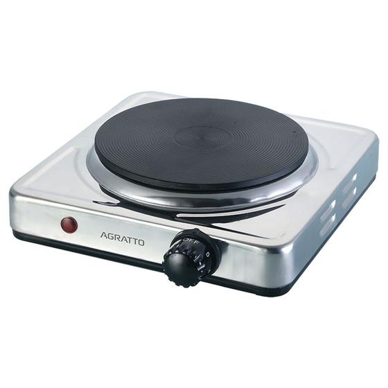 Fogão Elétrico de Mesa 1 Boca Portátil 1500w Inox Agratto Menor preço em Fogão Elétrico de Mesa 1 Boca Portátil 1500w Inox Agratto