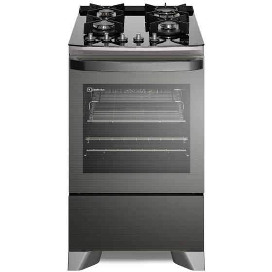 Imagem de Fogão Elétrico Electrolux FE4AP Com Air Fryer PerfectCook360 4 Queimadores Cinza 110V 66041KBA185