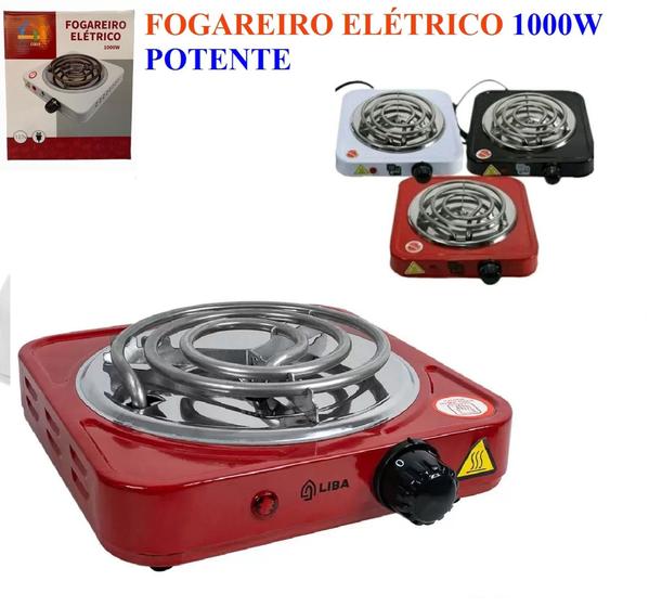 Imagem de Fogão Elétrico Fogareiro Portátil Cooktop 1boca 1000w Potente Econômico