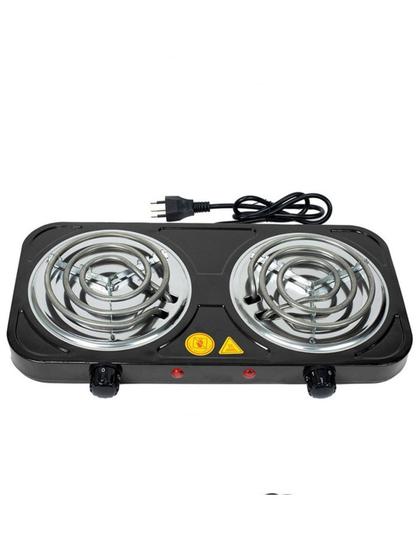 Fogão Elétrico Fogareiro Portátil Cooktop 2000w 110v 2 Bocas Menor preço em Fogão Elétrico Fogareiro Portátil Cooktop 2000w 110v 2 Bocas