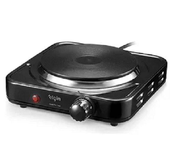 Fogão Elétrico Portátil 1 Boca 1000W Preto 110V - ELGIN Menor preço em Fogão Elétrico Portátil 1 Boca 1000W Preto 110V - ELGIN