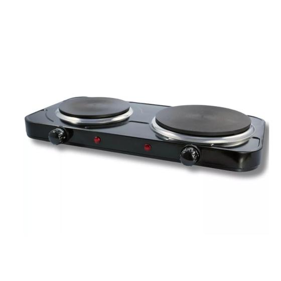 Fogão Elétrico Portatil 2 Bocas Cooktop Mesa 2000w Potente Menor preço em Fogão Elétrico Portatil 2 Bocas Cooktop Mesa 2000w Potente