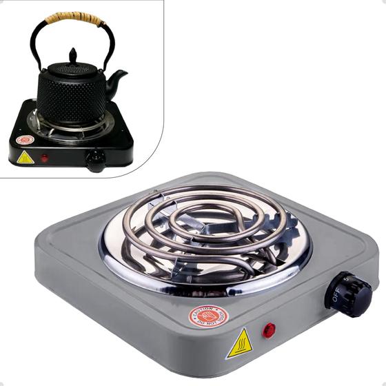 Imagem de Fogão Elétrico Portátil De Mesa Fogareiro Camping Cooktop 1 Boca 1200w Linha Premium