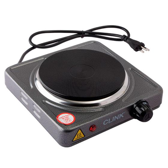 Imagem de Fogão Elétrico Portátil Fogareiro Compacto Camping 1 Boca 1000 Watts 127V