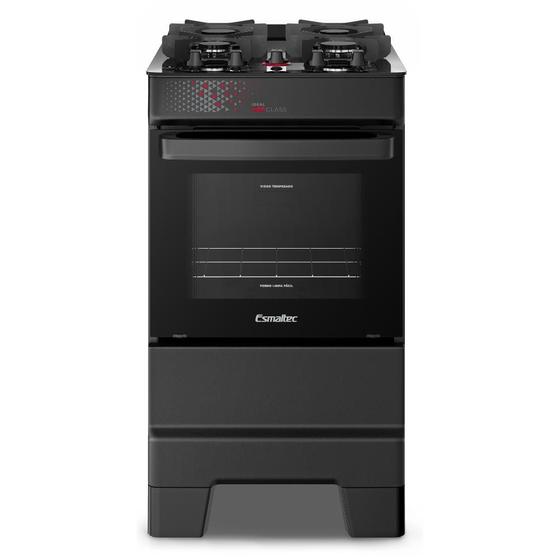 Imagem de Fogão Esmaltec Ideal Top 4 Bocas T4VAP Automático Mesa de Vidro Preto Bivolt