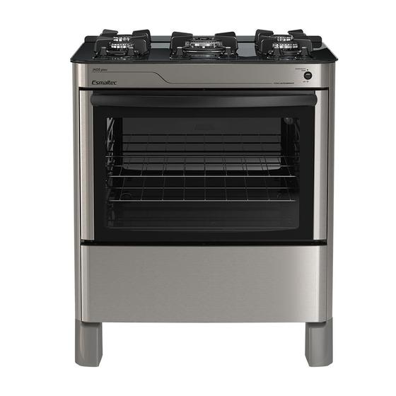 Imagem de Fogão Esmaltec Jade Glass 5 Bocas Inox com Acendimento Automático