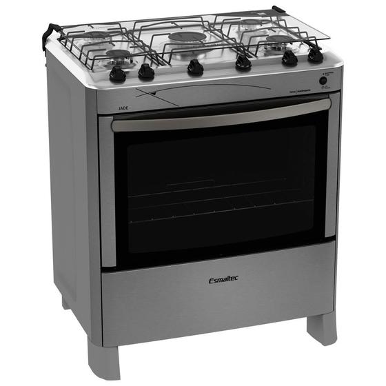 Imagem de Fogão Esmaltec Jade Inox Super 5 Bocas com Acendimento Automático