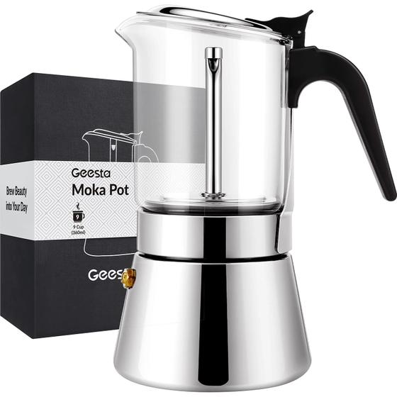 Imagem de Fogão Expresso Moka Pot Geesta Premium Crystal 360ml