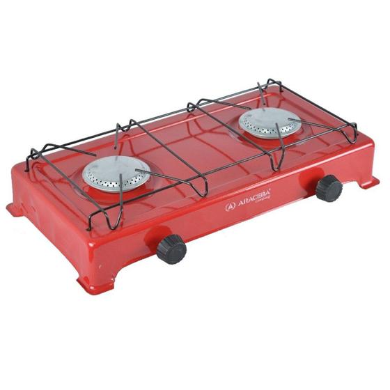 Fogão Fogareiro a Gás 2 bocas para Camping Portátil - JOLLY METAIS ...