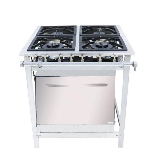 Imagem de Fogão Industrial 4 Bocas Inox com Forno EI4 GN Venâncio