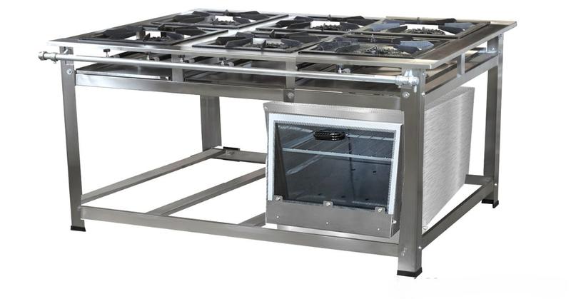 Imagem de Fogão Industrial 6 Bocas Alta Pressão P7 Aço Inox e Forno