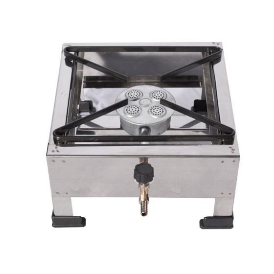Imagem de Fogão Industrial Inox Alta Pressão 1 Boca Fogareiro Camping