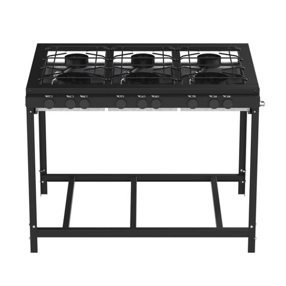 Fogão 6 Bocas Venax Industrial Preto - Fi 630-2 Fogão 6 Bocas Venax Industrial Preto - Fi 630-2