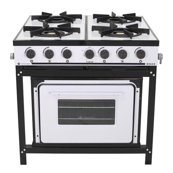 Fogão 4 Bocas Venâncio Bravo Com Forno Branco - Br4bfbr Fogão 4 Bocas Venâncio Bravo Com Forno Branco - Br4bfbr