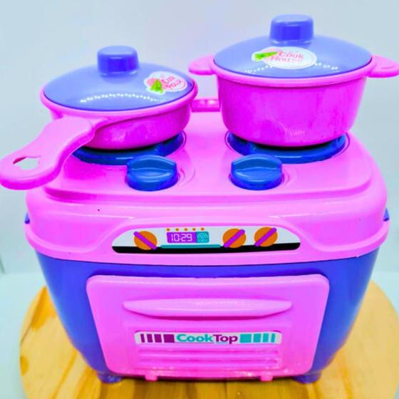 Imagem de Fogão Infantil Brinquedo Educativo Rosa: Estimule a Imaginação e Diversão das Crianças com um Design Seguro e Realista