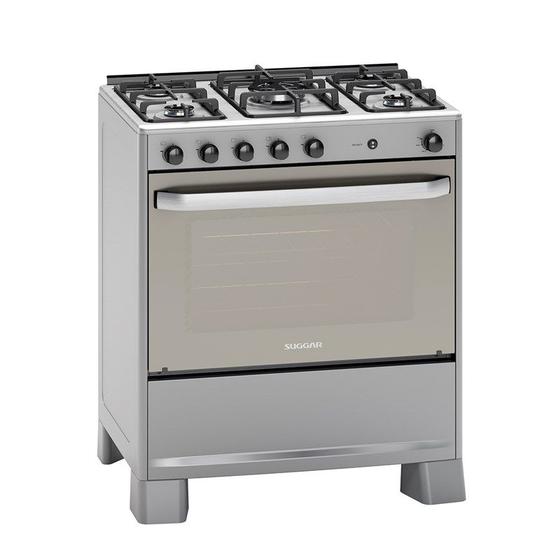 Imagem de Fogão Select Prata Mesa Inox 5 Queimadores Bivolt FGISL510PRIX Suggar