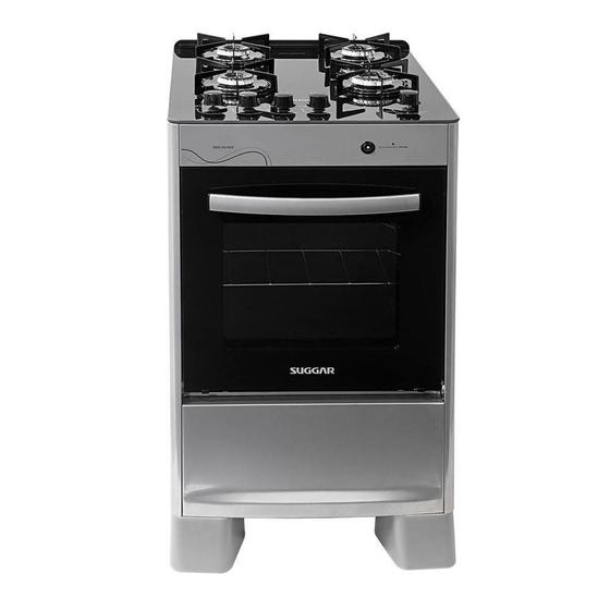 Fogão Suggar Neo Glass 4 Queimadores Prata Bivolt Fgvng410prix Imagem de Fogão Suggar Neo Glass 4 Queimadores Prata Bivolt Fgvng410prix