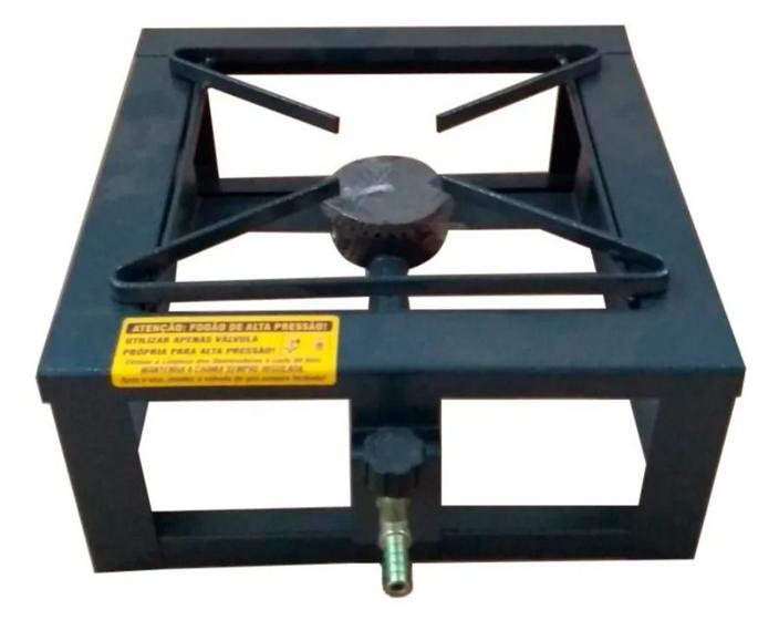Fogareiro Fogão 1 Boca 20 cm Gás Alta Pressão Grelha de Aço - MR Fogões Menor preço em Fogareiro Fogão 1 Boca 20 cm Gás Alta Pressão Grelha de Aço - MR Fogões