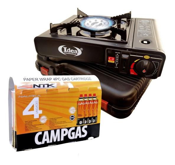 Imagem de Fogareiro Fogão Portátil Camping Tipo Frontier C/4 Refil Gás