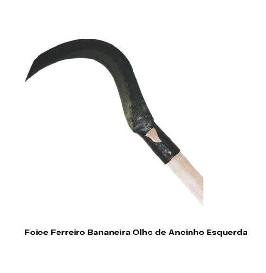 Imagem de Foice Ferreiro Bananeira Olho de Ancinho Esquerda Com Cabo Eucalipto - FP