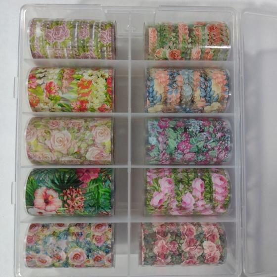 Imagem de Foil adesivo para unha Nail Art Caixa com 10 Un decoração Estampado