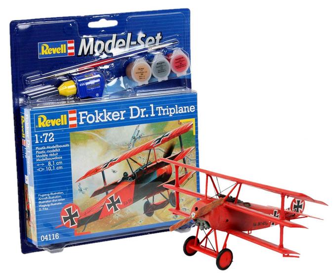 Imagem de Fokker Dr.1 Triplane 1/72 Model-Set Revell 64116