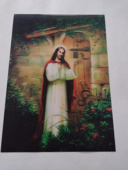 Imagem de Folder Jesus Batendo Na Porta Que Jesus Possa Entrar Na Sua Casa E Abençoar O Seu Lar 3D original