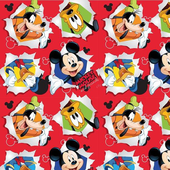 Imagem de Folha para Ovos de Páscoa Mickey Friendship Vermelho 69x89cm - 05 unidades - Cromus Páscoa - Rizzo Embalagens