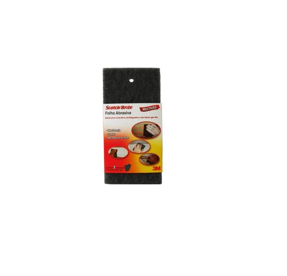 Imagem de Folha Scotch-Brite de Acabamento Fina 110mm X 225mm 02 unidades 3M (HC000633673)