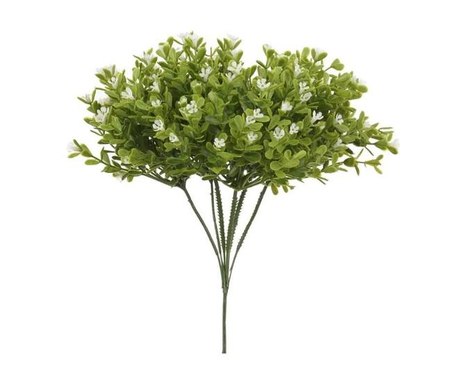 Imagem de FOLHAGEM PICK FLOR MINI PLASTICO X30 (BRANCO) 23cm