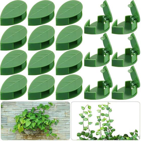 Imagem de Folhas Clips Grampos Adesivos para Fixar Plantas Trepadeiras